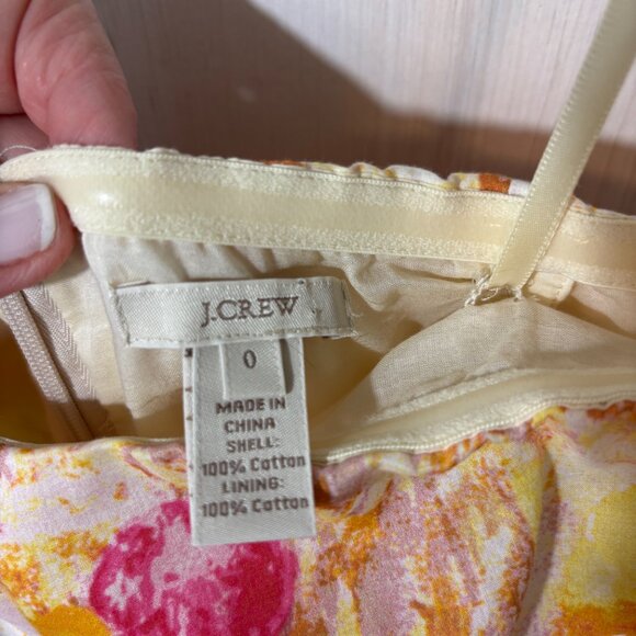 J Crew Sunshine Peony Floral Coccinelle Dress, Sz 0 - Picture 3 of 7